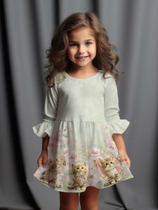 Hovedbilde Jersey panel med sirkelskj&oslash;rt - Kattunger- Barn