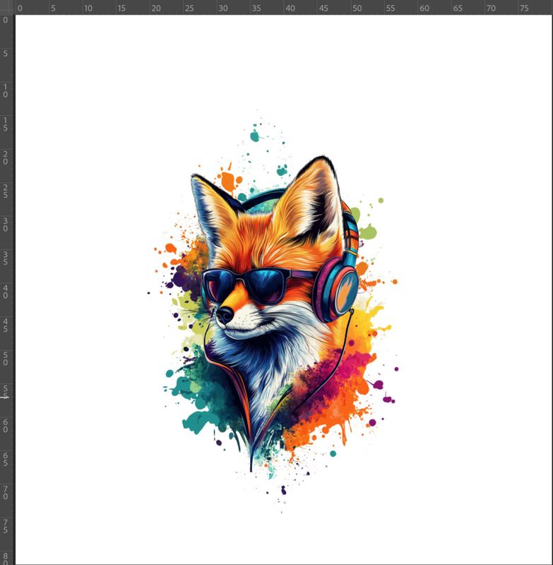 FT panel Cool Fox, str XL,  80x80cm