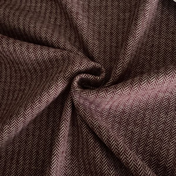 Strikket jacquard  OffWhite/Mørk Burgunder-lite mønster