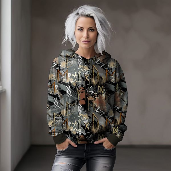 B&oslash;rstet French Terry Runespill