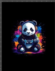 Hovedbilde Jersey panel Panda, str.L, 54x70 cm