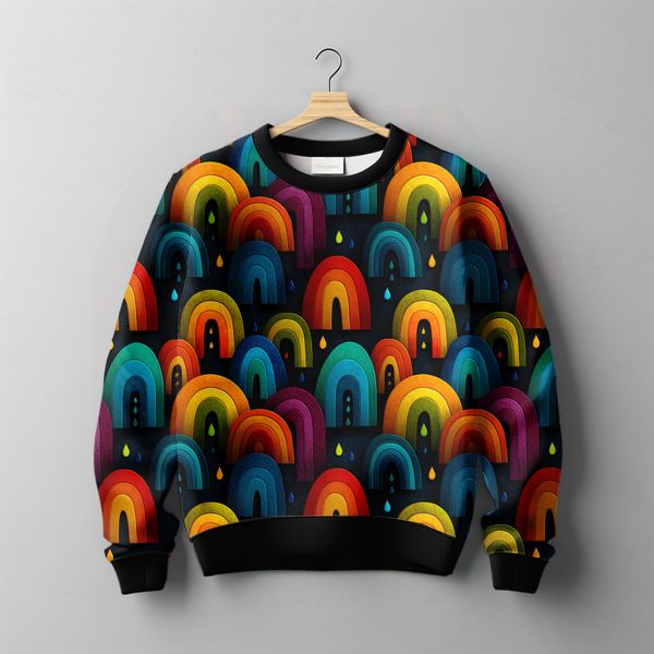 French terry Regnbuedr&aring;per